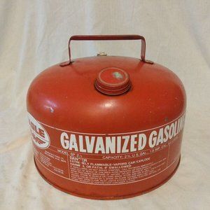 Vintage Gas Can -Eagle Galvanized Metal Gas Can 2 1/2 Gallon Vented Model SP21/2